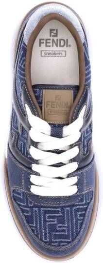 Fendi Denim Veterschoenen met FF Jacquard