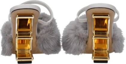 Fendi Elegante Leren Open Teen Sandalen