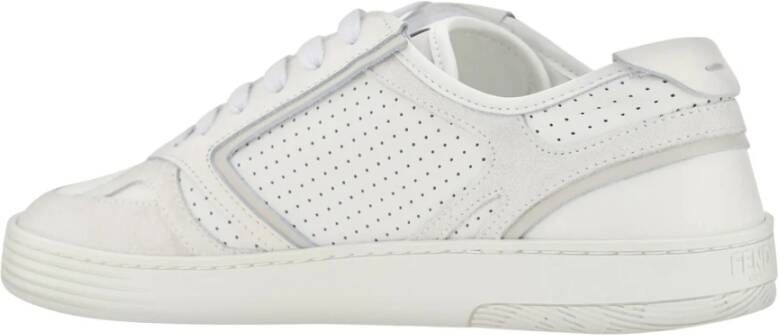 Fendi Elegante Low-Top Sneakers Wit Multicolor White Heren