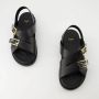 Fendi Feel Leather Zwarte Sandalen - Thumbnail 2