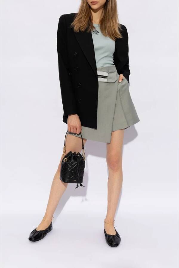 Fendi Filo ballerina's in slangenprint Black Dames