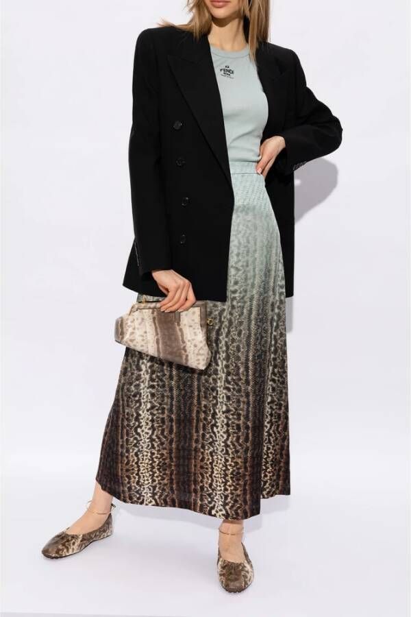 Fendi Filo ballerina's in slangenprint Brown Dames