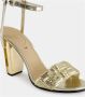 Fendi Gouden Paillet Hoge Hakken Sandalen - Thumbnail 2