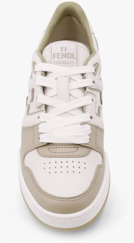 Fendi Grijze Sneakers met Logo Patch