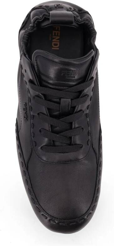 Fendi Handgemaakte Vetersneakers met Macro Stiksels