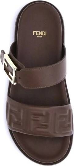 Fendi Iconische FF-detail leren sandalen