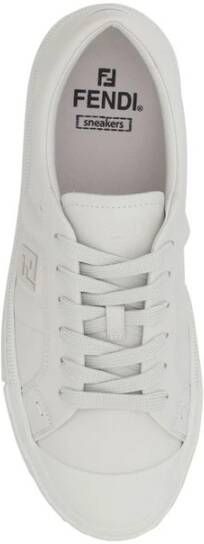 Fendi Iconische Logo Leren Sneakers Verstelbare Pasvorm