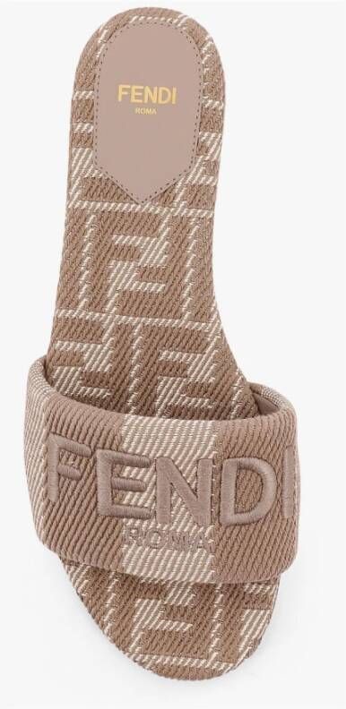 Fendi Jacquard Denim Sandalen