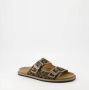 Fendi Bruine Platte Sandalen Elegante Metalen Details Brown Heren - Thumbnail 5