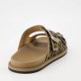 Fendi Bruine Platte Sandalen Elegante Metalen Details Brown Heren - Thumbnail 7