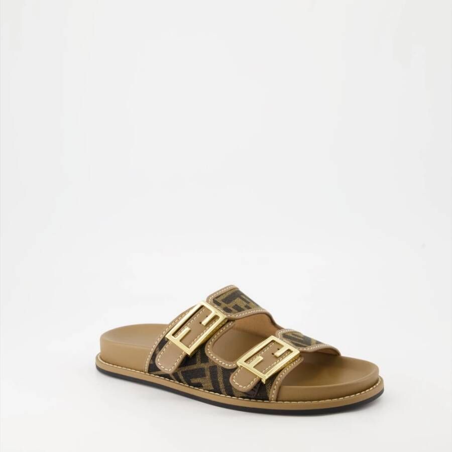 Fendi Jacquard Instap Sandalen Multicolor Dames