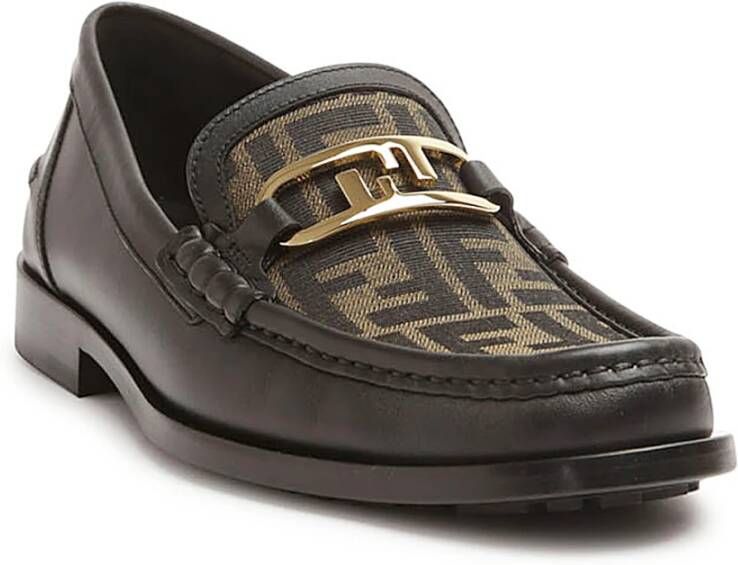Fendi Klassieke Zwarte Loafer Schoenen Black Heren