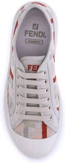Fendi Kleurrijke Jacquard Print Sneakers