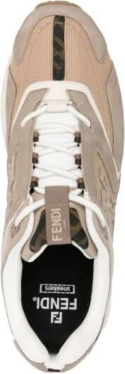 Fendi Lage Beige Bruine Sneakers