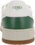 Fendi Lage leren sneakers in wit en groen Green Heren - Thumbnail 3