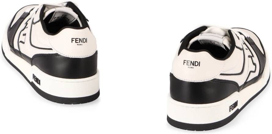 Fendi Lage Sneakers Ronde Neus Kalf