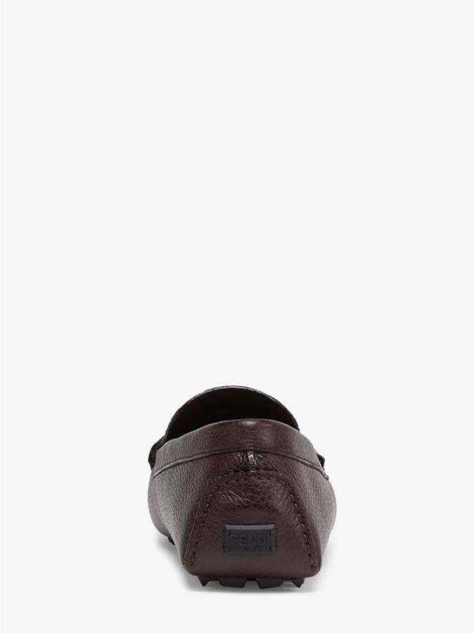 Fendi Bruine platte schoenen met FF jacquard Brown Heren