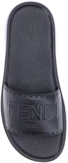 Fendi Logo Sandalen met Selleria Stiksels