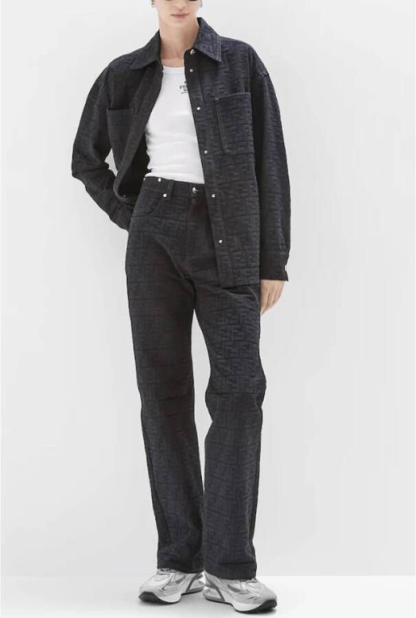 Fendi Low-top sneakers met leren panelen