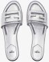 Fendi Metallic leren slippers met FF-motief - Thumbnail 2