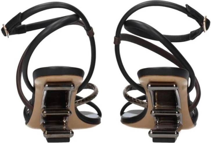 Fendi Multicolor Middelhoge Gespsandalen Open Neus