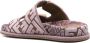 Fendi Amethist Paarse Dubbele Gesp Sandalen Purple Dames - Thumbnail 7