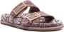 Fendi Amethist Paarse Dubbele Gesp Sandalen Purple Dames - Thumbnail 8