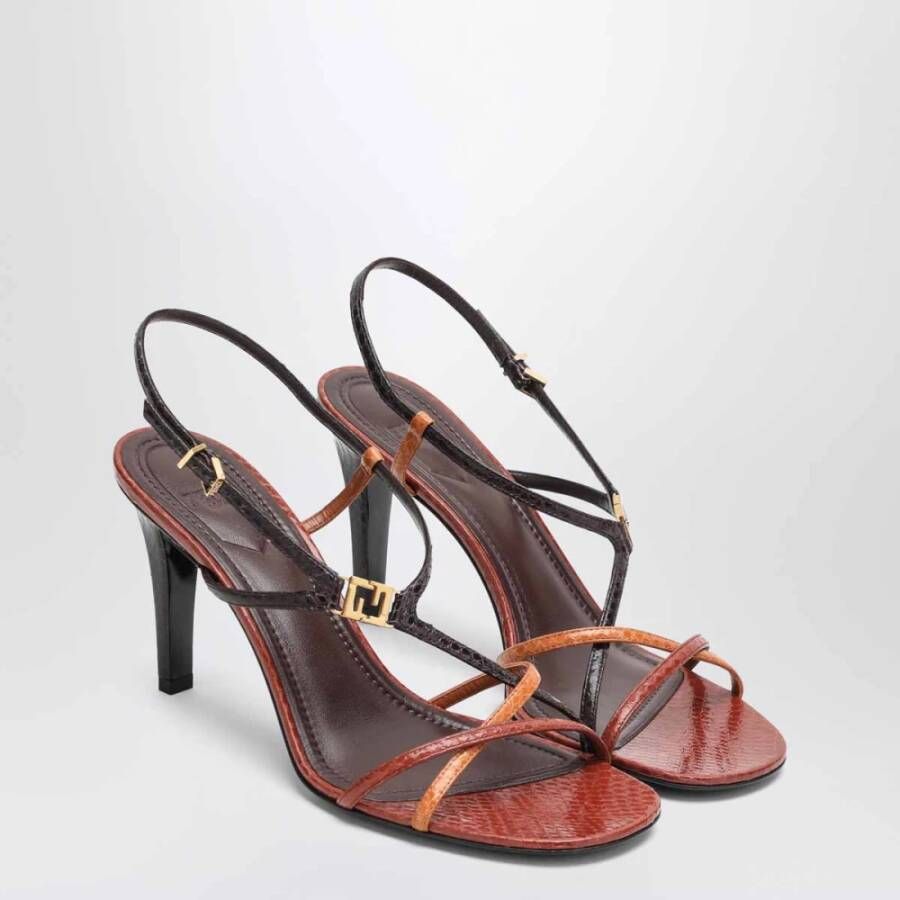 Fendi Paarse Sandalen Vouwstijl