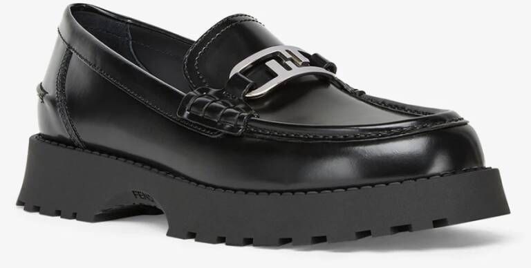 Fendi Platte schoenen voor vrouwen Black Heren