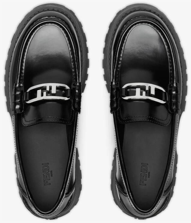 Fendi Platte schoenen voor vrouwen Black Heren