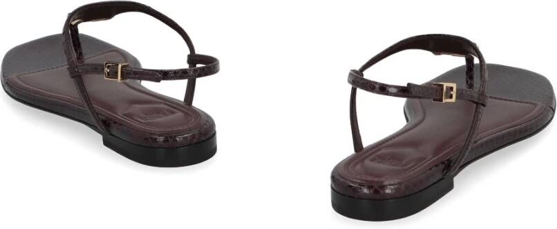 Fendi Python Leren Sandalen met Enkelband