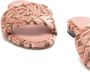 Fendi Roze Velvet Logo Sandalen - Thumbnail 2