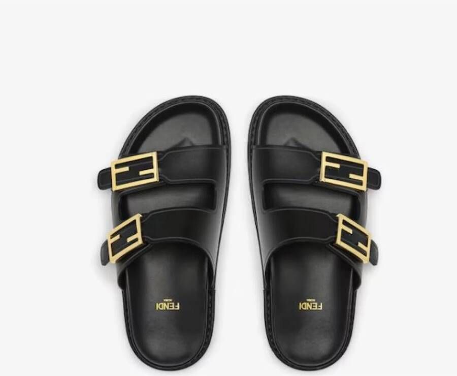 Fendi Stijlvolle Zomer Sliders Zwart Dames