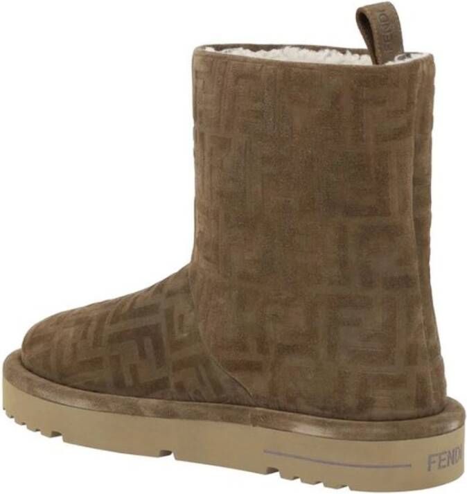 Fendi Ski Boots met Shearling Voering Brown Dames