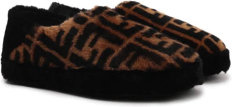 Fendi Luxe Bonten Slippers Bruin Heren