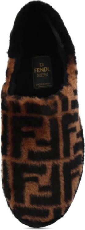 Fendi Luxe Bonten Slippers Bruin Heren