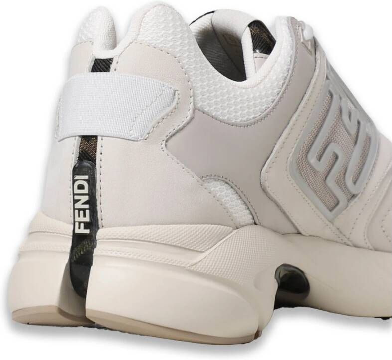 Fendi Faster Sneakers met FF Motief Beige Heren
