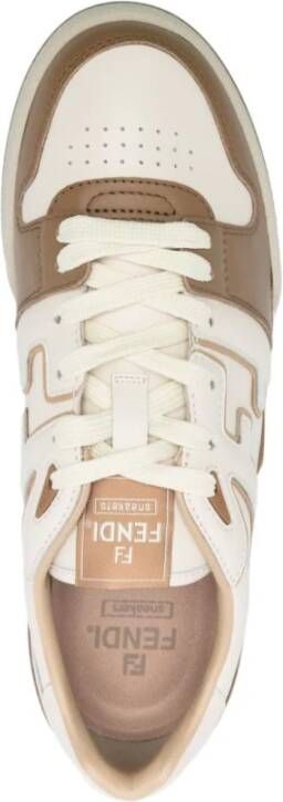 Fendi Sneakers met FF Applique en amandelvormige neus Multicolor Heren