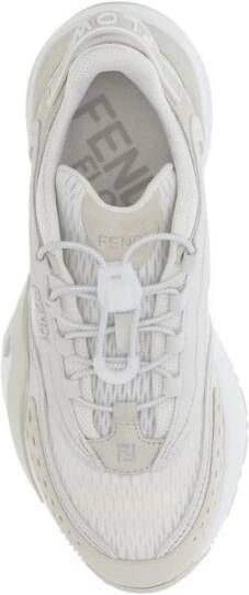 Fendi Sneakers met logo en gestructureerde zool
