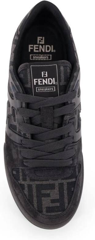 Fendi Sneakers met Suède Details en FF Patch