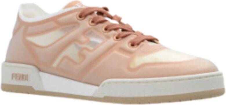 Fendi Roze Monogram Veterschoenen Roze Dames