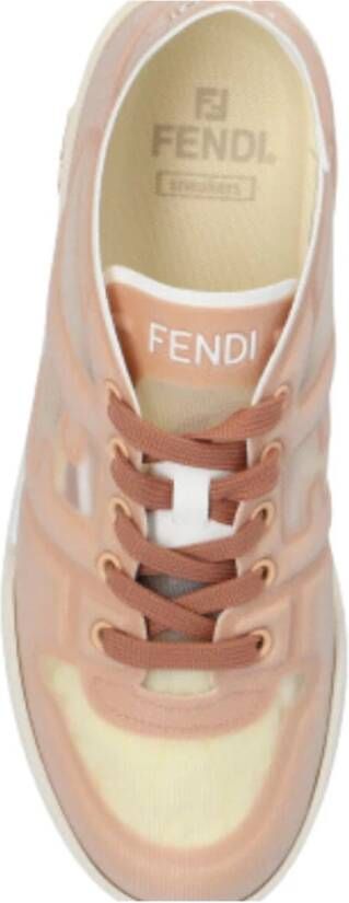 Fendi Roze Monogram Veterschoenen Roze Dames