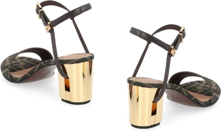 Fendi Stijlvolle sandalen met hak en FF-motief