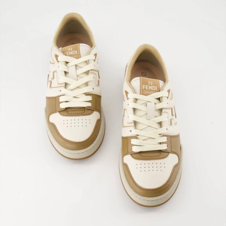 Fendi Veterschoenen Bicolor Leer Reliëf