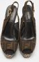 Fendi Vintage Pre-owned Canvas heels Brown Dames - Thumbnail 3