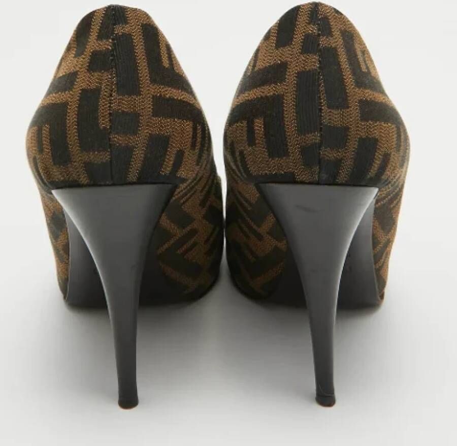 Fendi Vintage Pre-owned Canvas heels Brown Dames