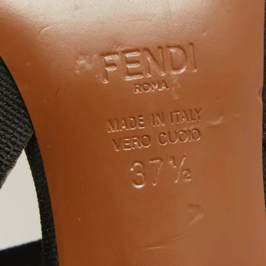 Fendi Vintage Pre-owned Canvas heels Brown Dames