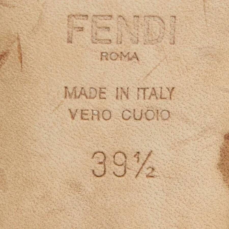 Fendi Vintage Pre-owned Canvas heels Brown Dames