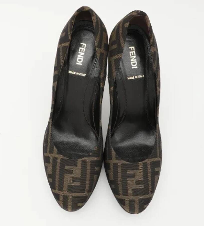 Fendi Vintage Pre-owned Canvas heels Brown Dames
