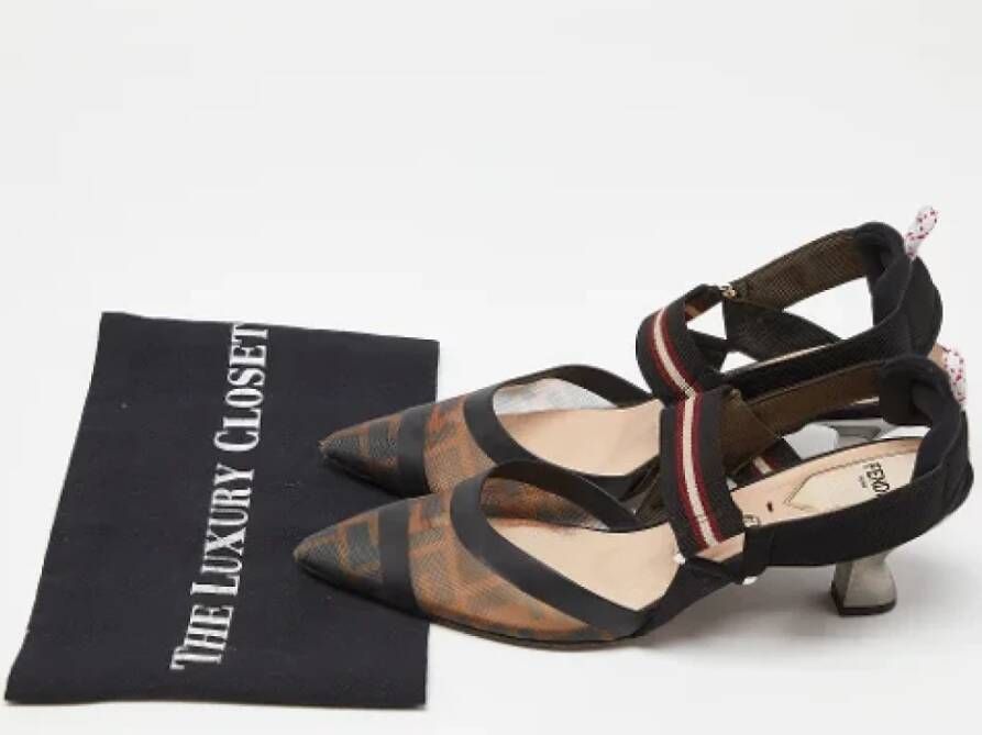 Fendi Vintage Pre-owned Canvas heels Multicolor Dames